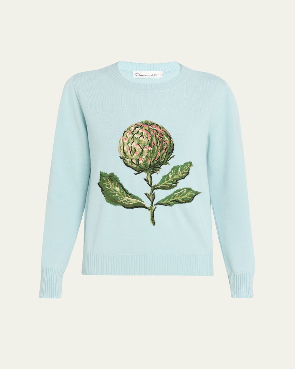 Artichoke Jacquard Wool Cashmere Pullover
